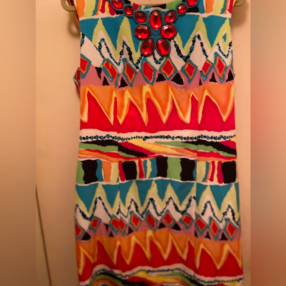 Colorful dress size 14 jewel  details phase seven